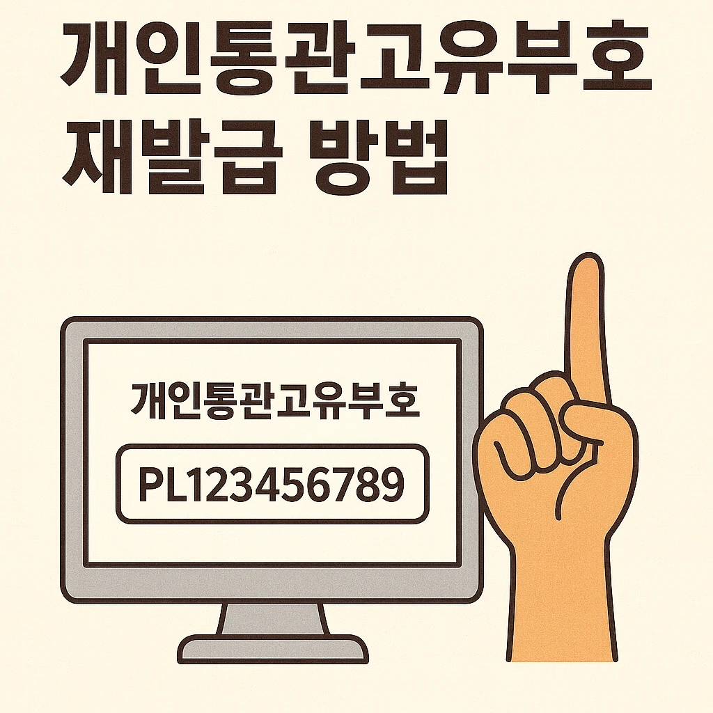 개인통관고유부호 재발급 방법