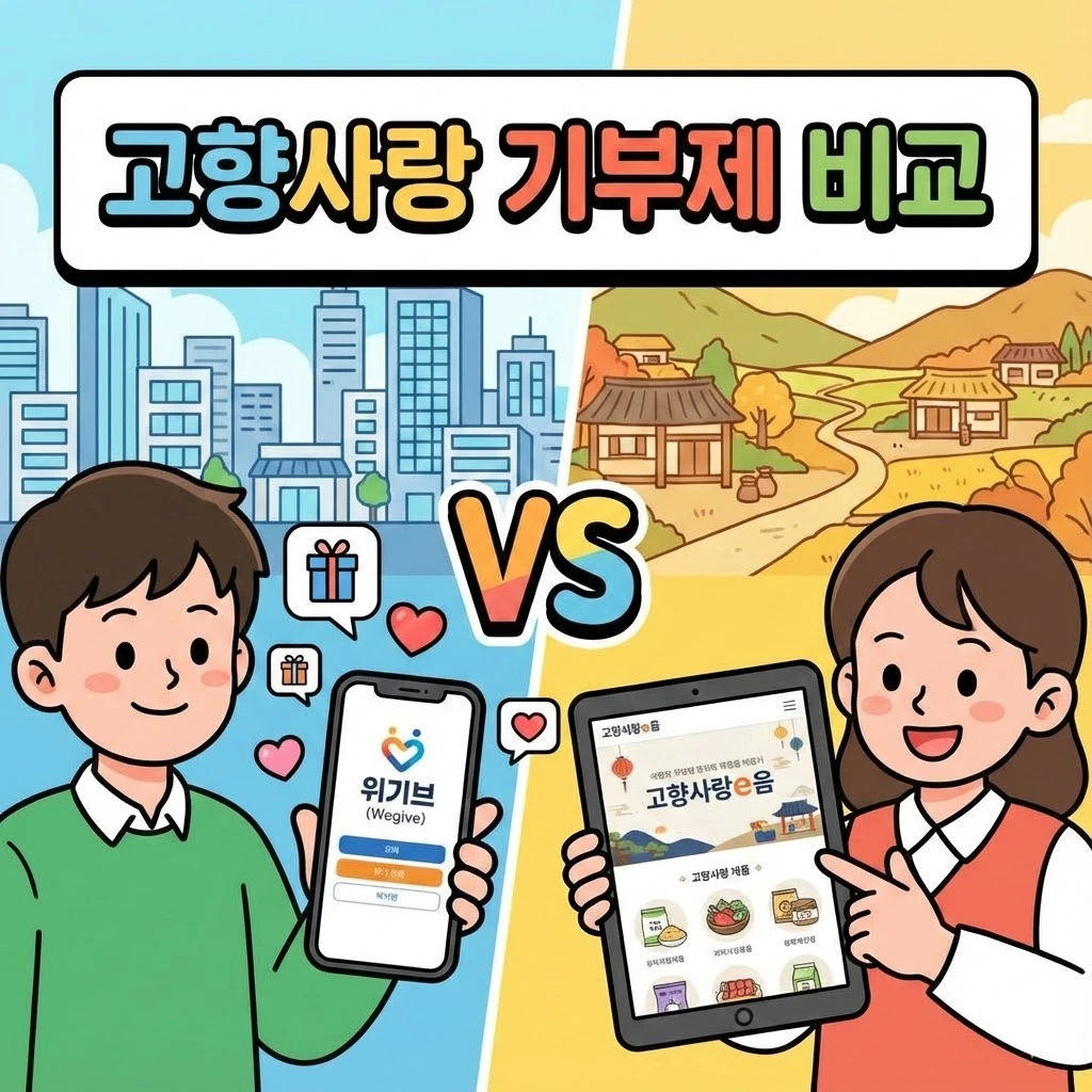 고향사랑기부제 비교 위기브 고향e음
