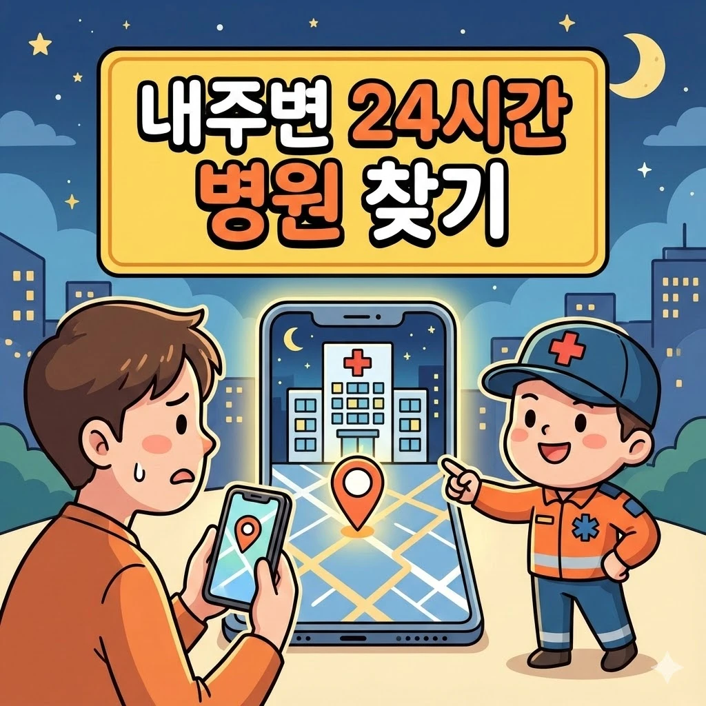 내주변 24시간 병원 찾기