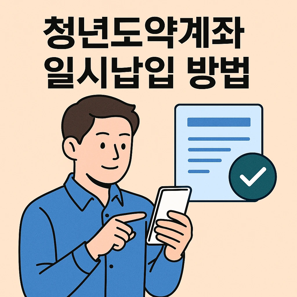 청년도약계좌 일시납입 방법
