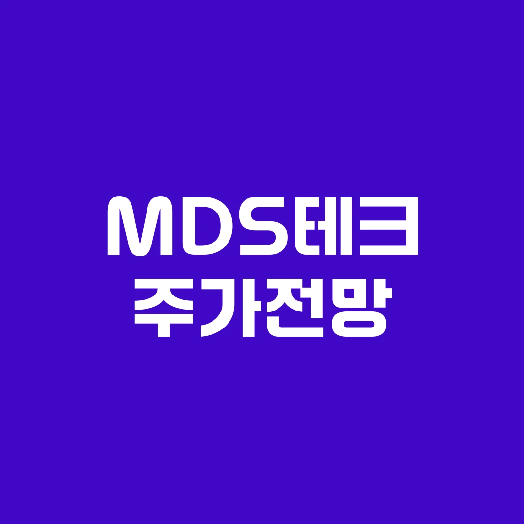 MDS테크 주가전망