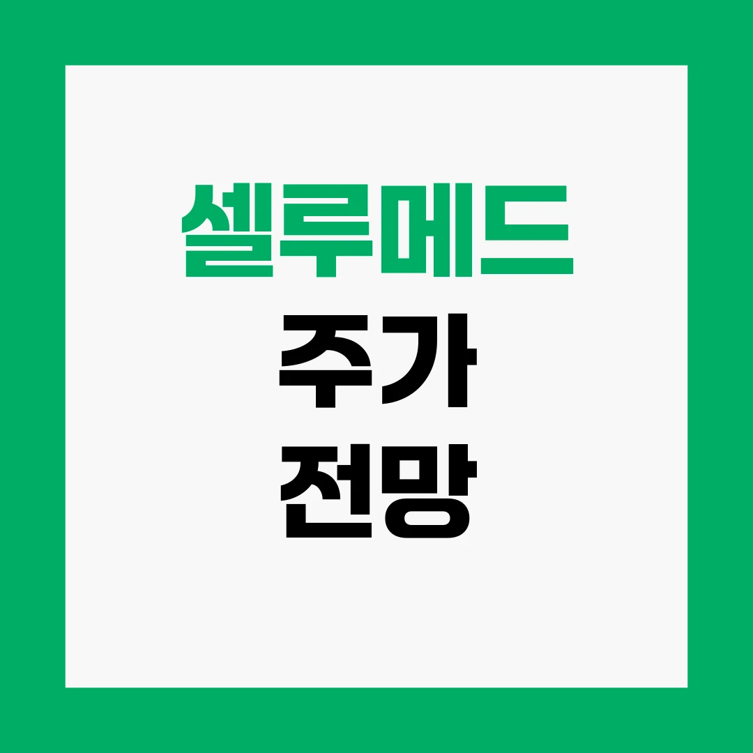 셀루메드 주가 전망