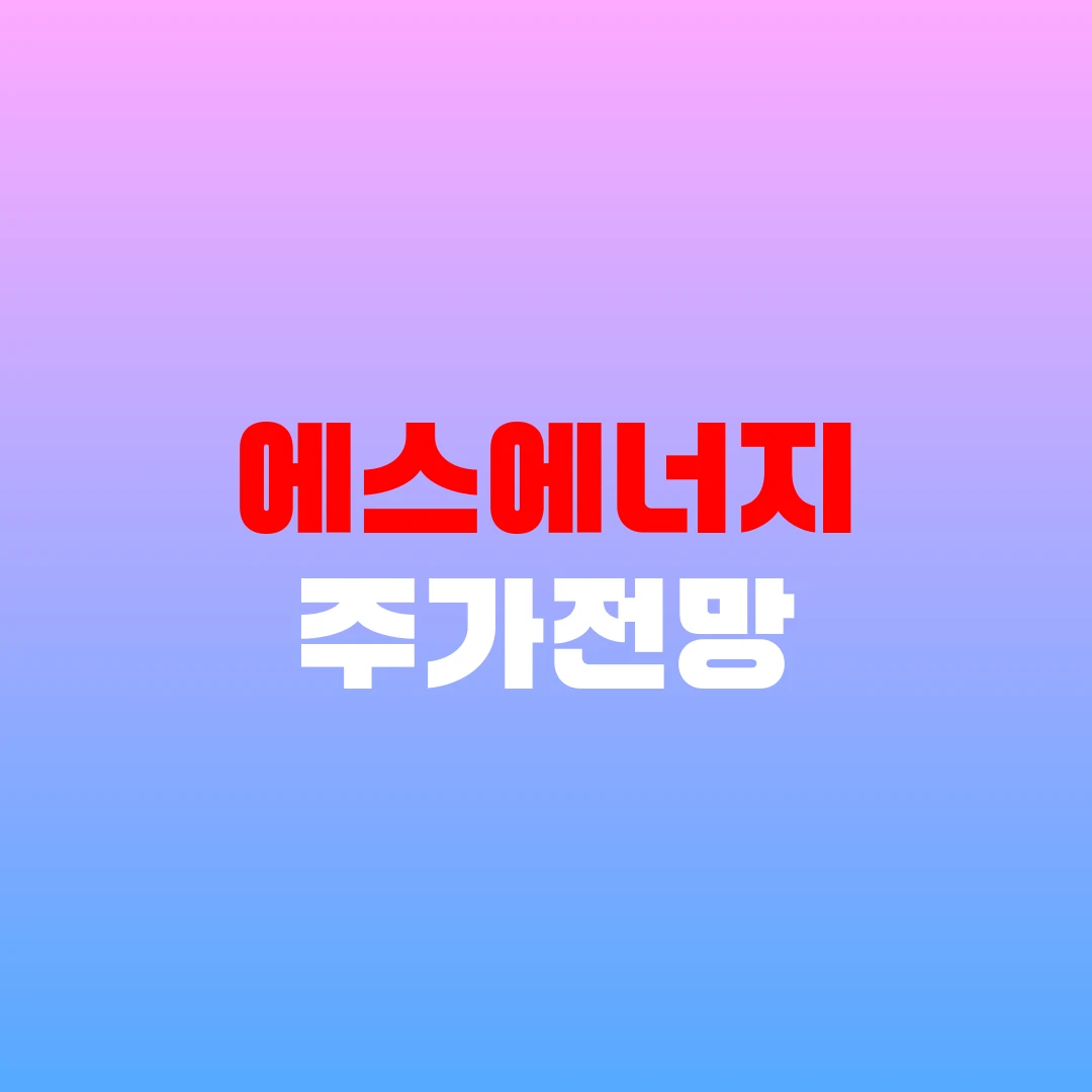 에스에너지 주가전망