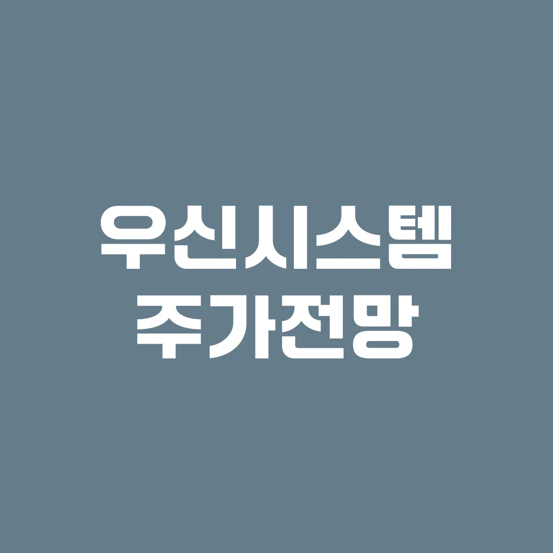 우신시스템 주가전망