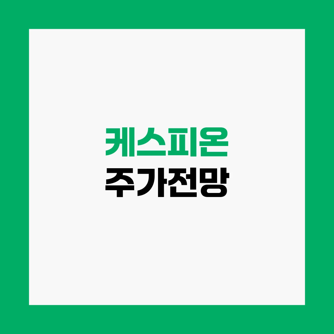 케스피온 주가전망