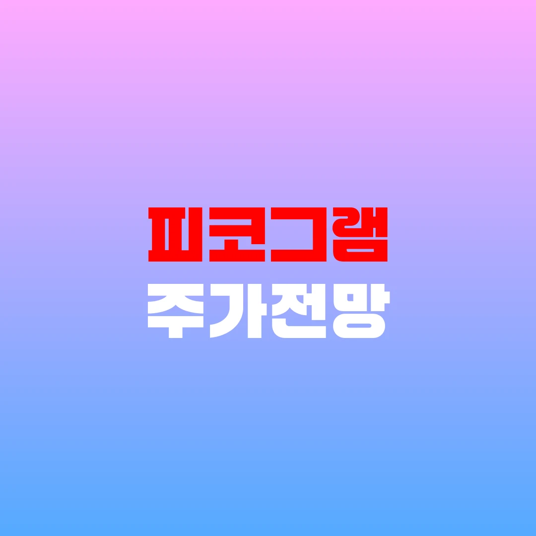 피코그램 주가전망