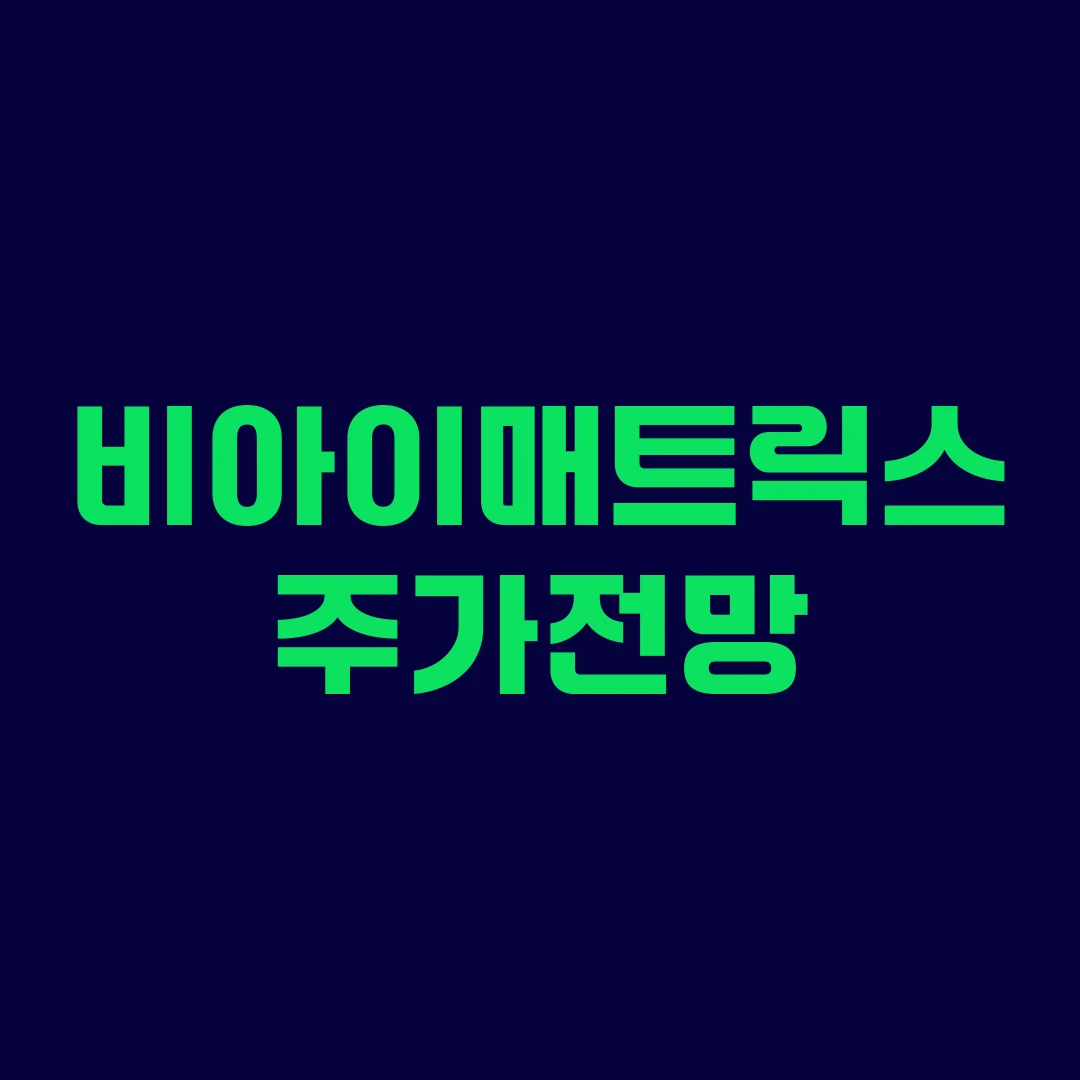 비아이매트릭스 주가전망