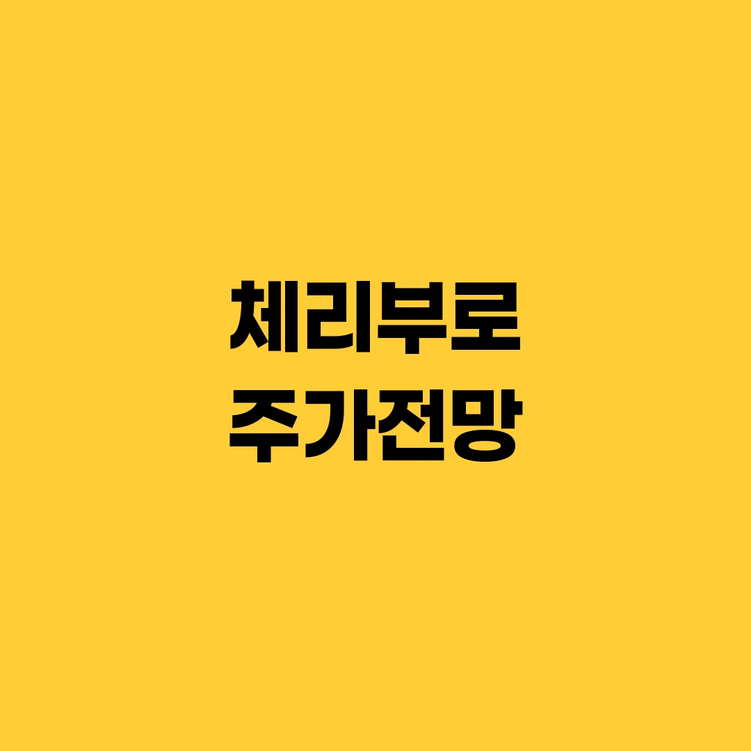 체리부로 주가전망