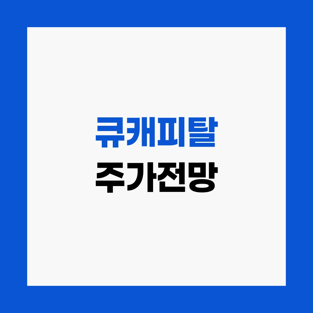 큐캐피탈 주가전망