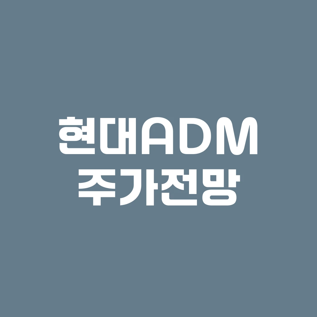 현대ADM 주가전망