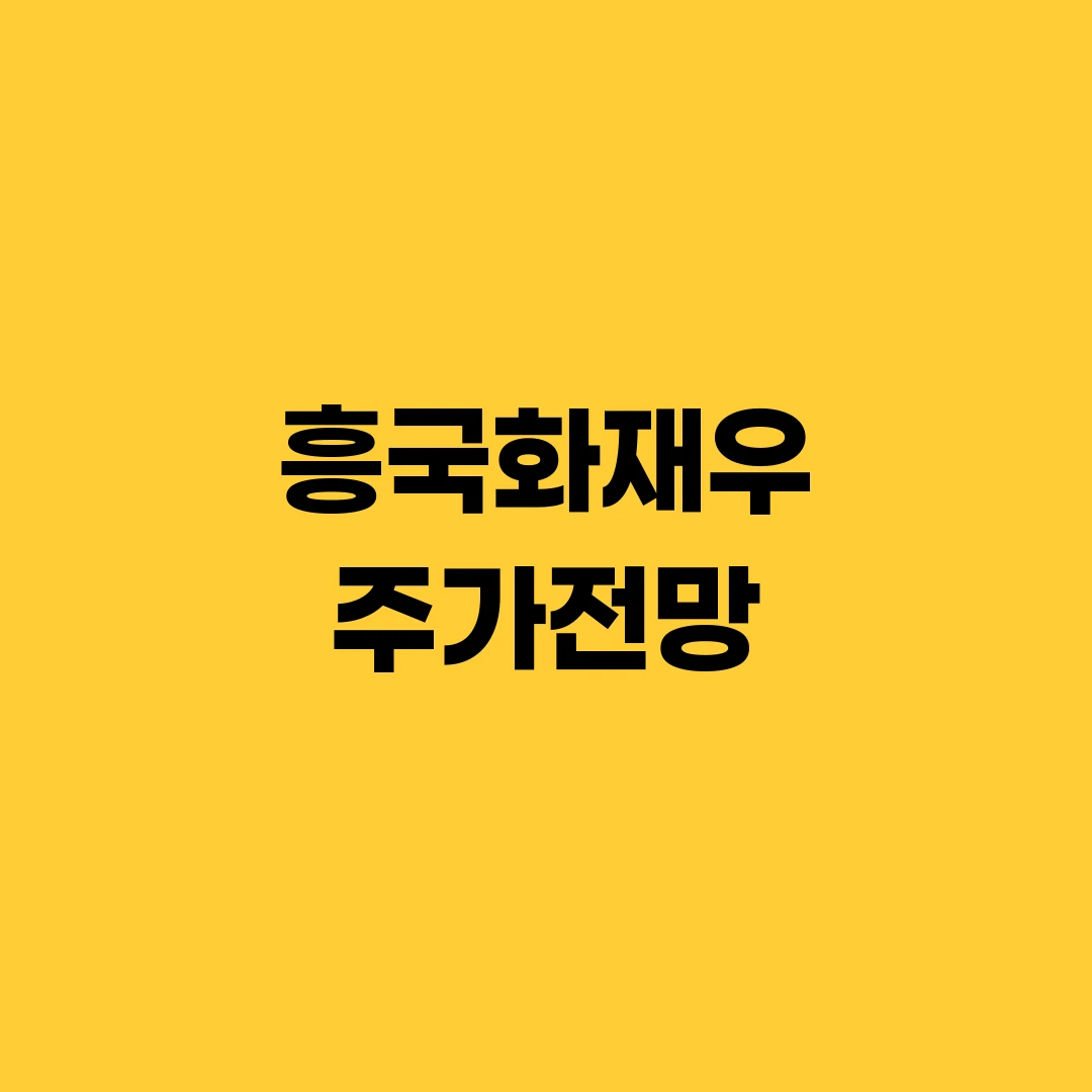 흥국화재우 주가전망