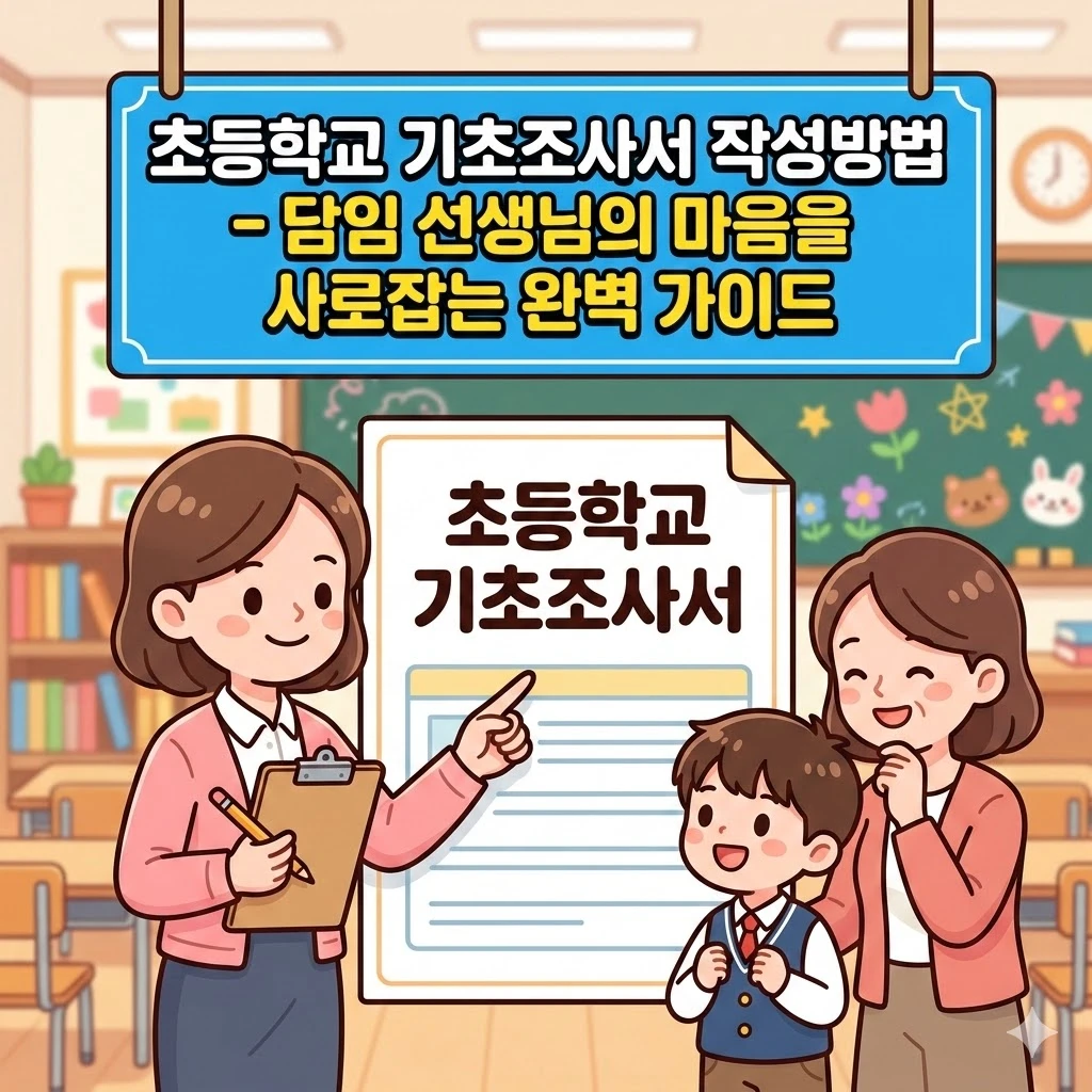초등학교 기초조사서 작성방법